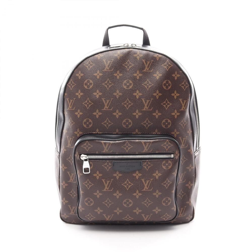 Louis Vuitton Josh Backpack Rucksack Canvas Leather Macassar Brown Black